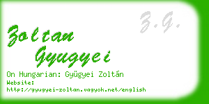 zoltan gyugyei business card